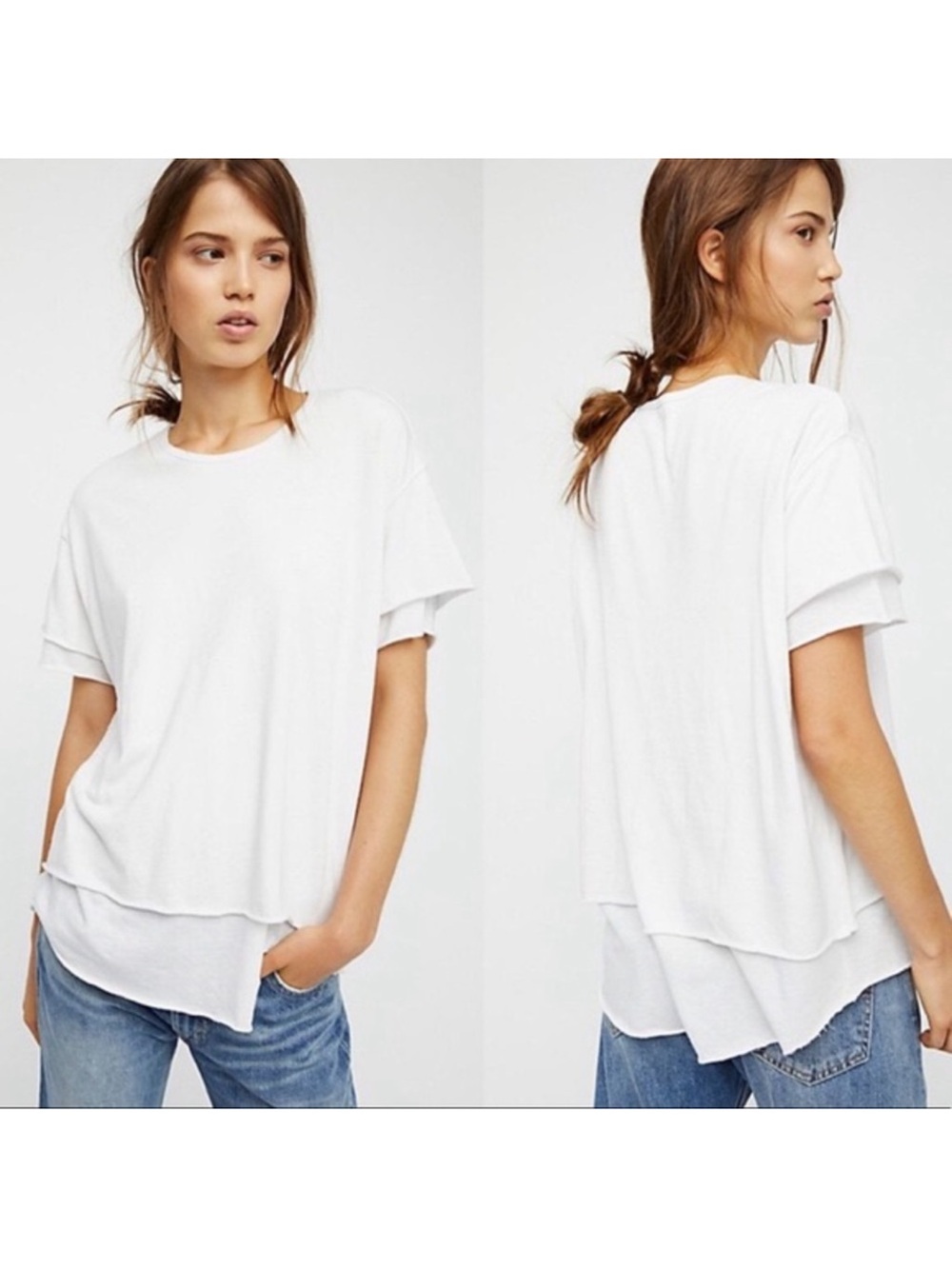 Free People Cloud 9 White T-Shirt
